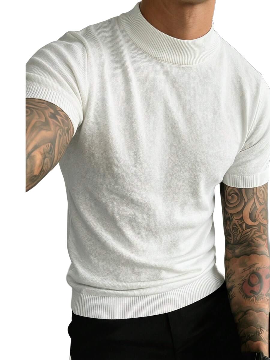 biały t-shirt stójka 