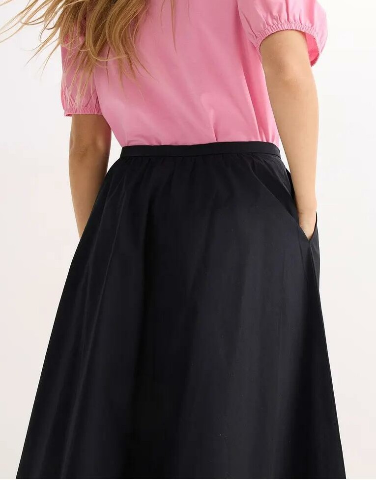 SPÓDNICA MIDI ROZKLOSZOWANA PLUS SIZE BAWEŁNA