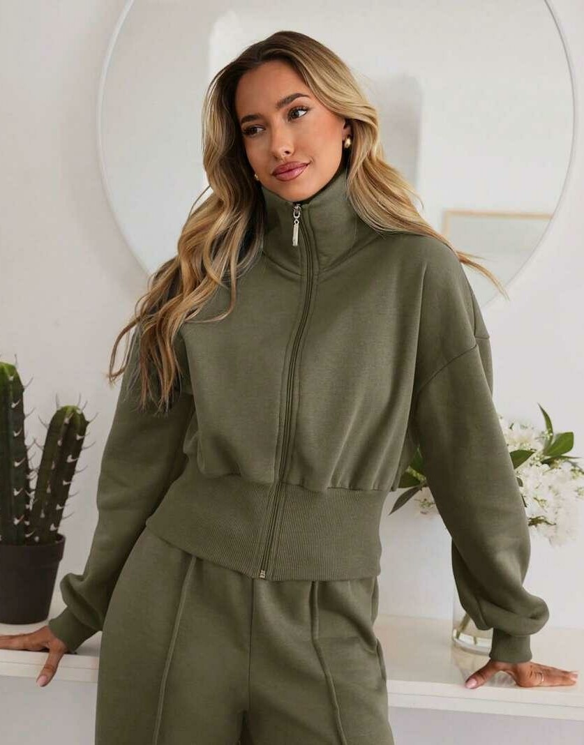 ZIELONA BLUZA ZAMEK