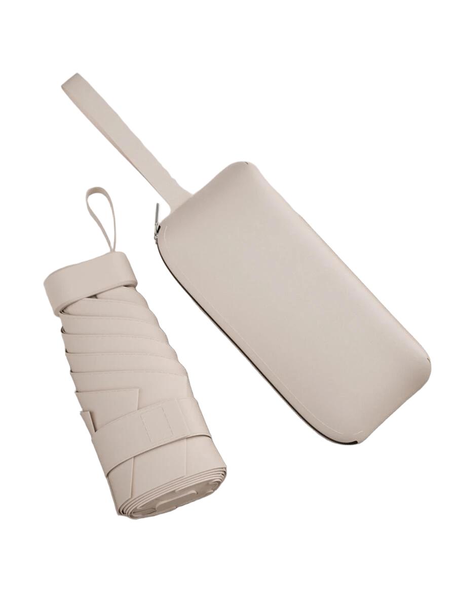beżowy parasol etui komplet