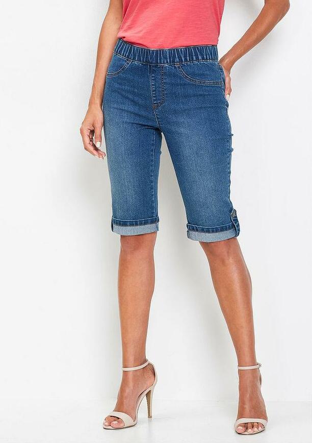 NIEBIESKIE SPODENKI JEANS BERMUDY