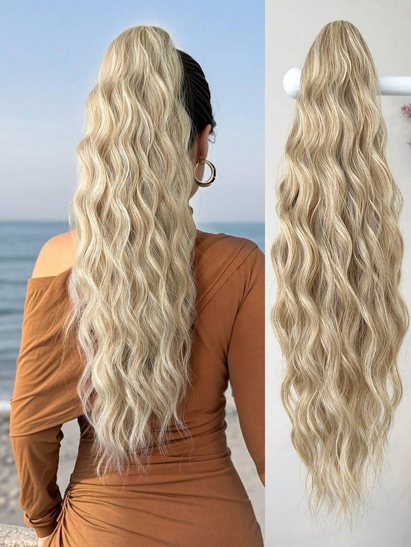 BLOND SYNTETYCZNE WŁOSY SPINKA