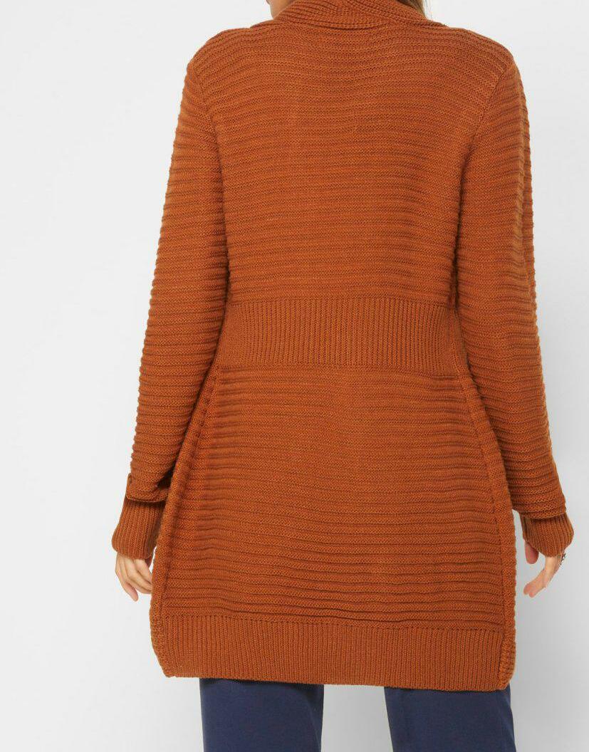 DŁUGI BRĄZOWY SWETER