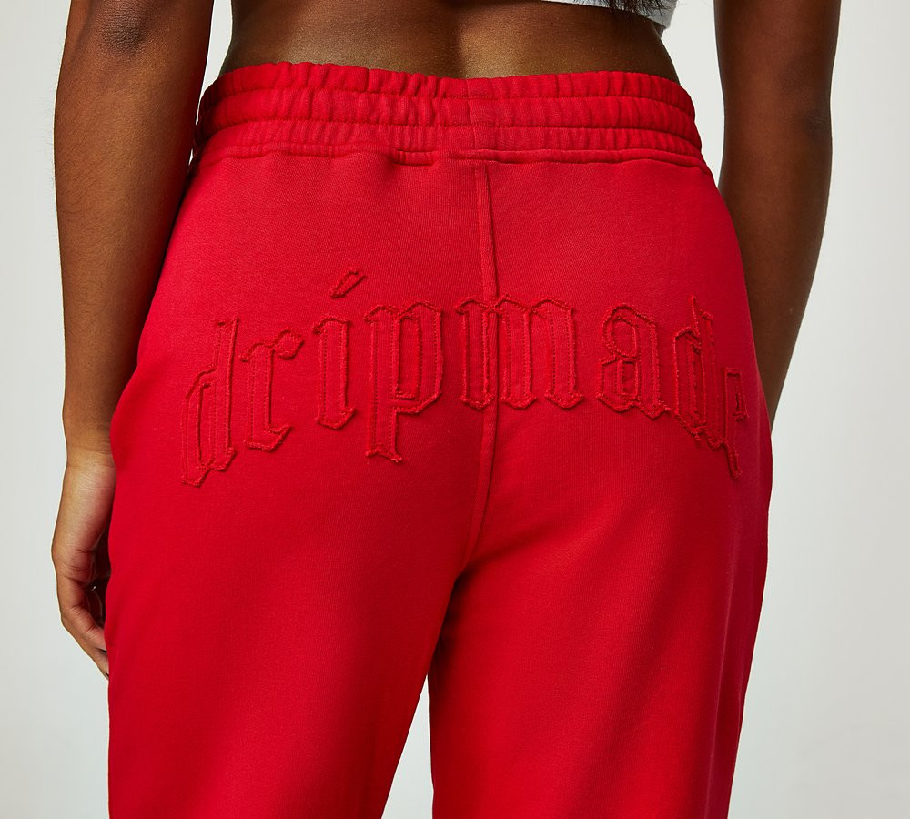 czerwone spodnie dresowe Emnity Jogger kieszenie