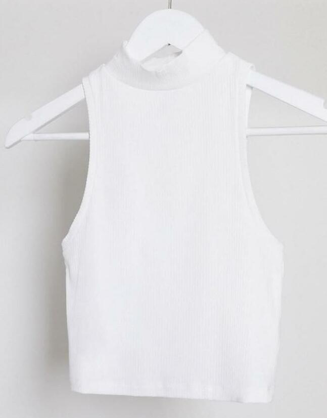 BIAŁY CROP TOP PRĄŻKI