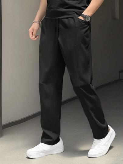 czarne spodnie casual