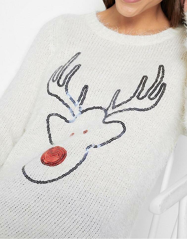 SWETER Z MOTYWEM RENIFERA 