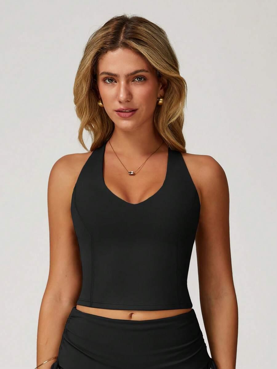 czarny sportowy top