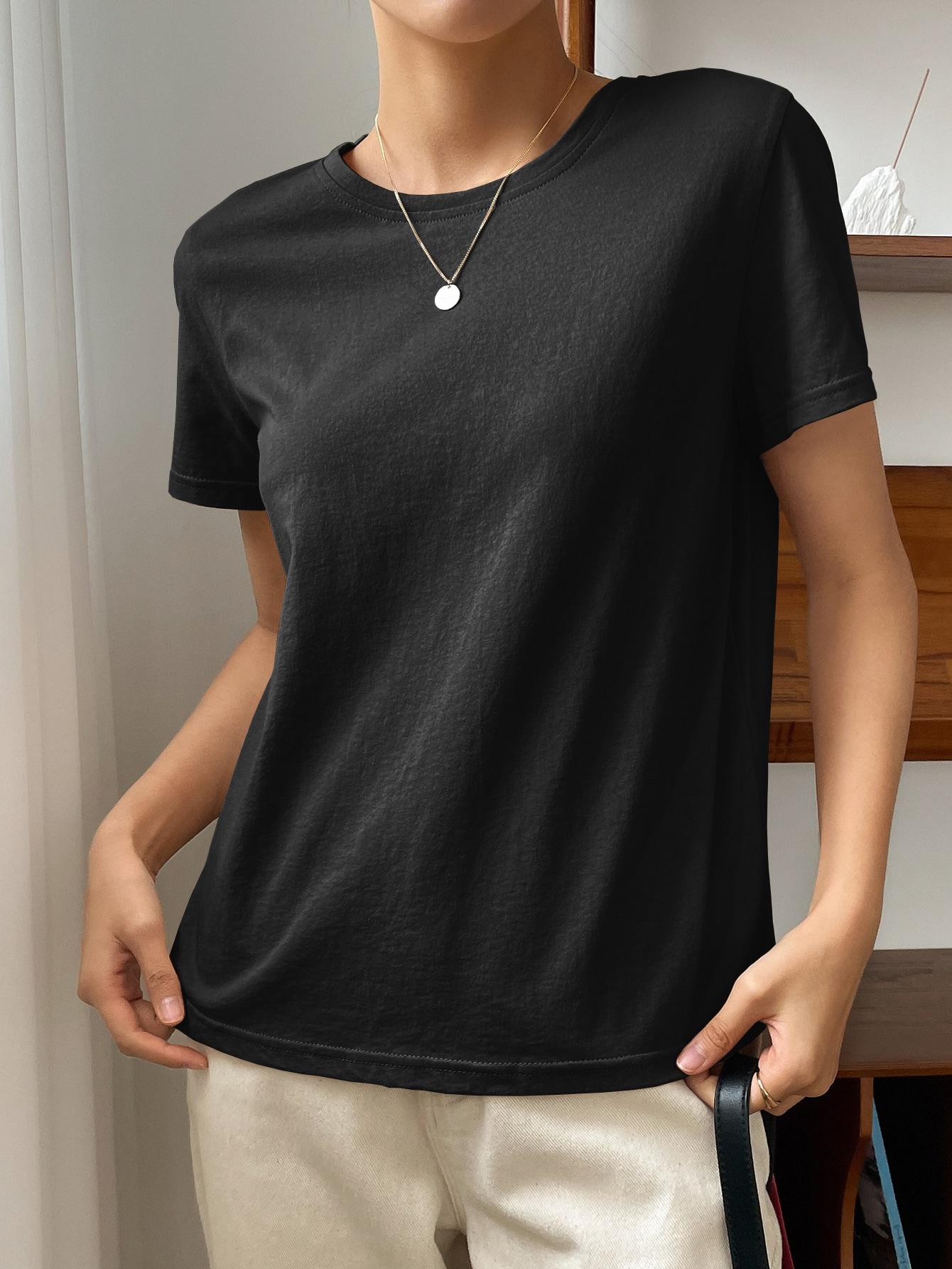 CZARNY T-SHIRT BASIC