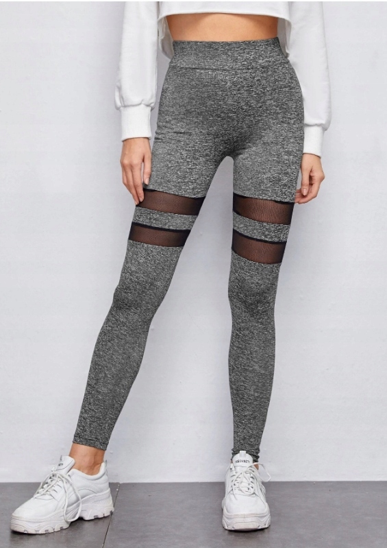 szare legginsy wysoki stan 