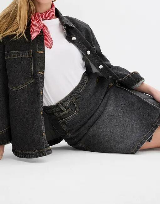 SPÓDNICA JEANSOWA PROSTA MINI 