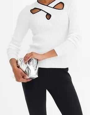 SWETER DZIANINOWY PRĄŻKI 