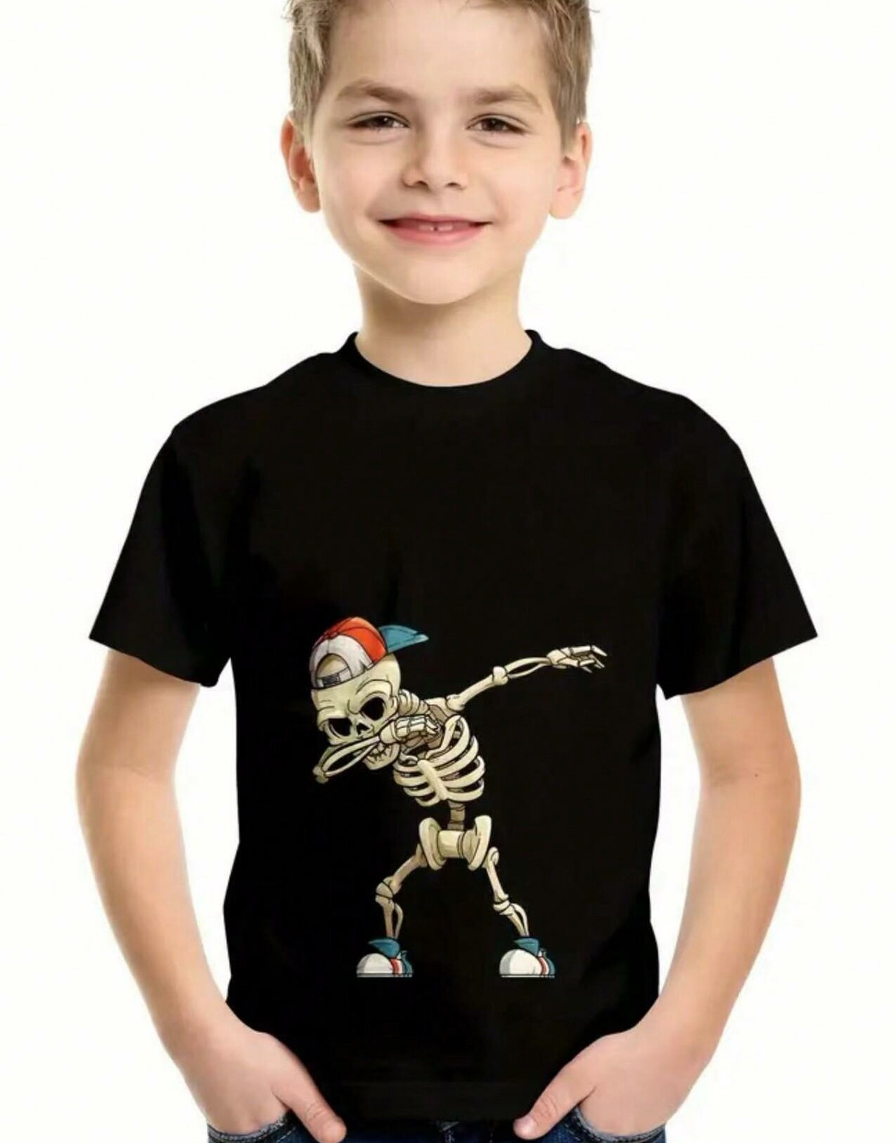 CZARNY T-SHIRT PRINT