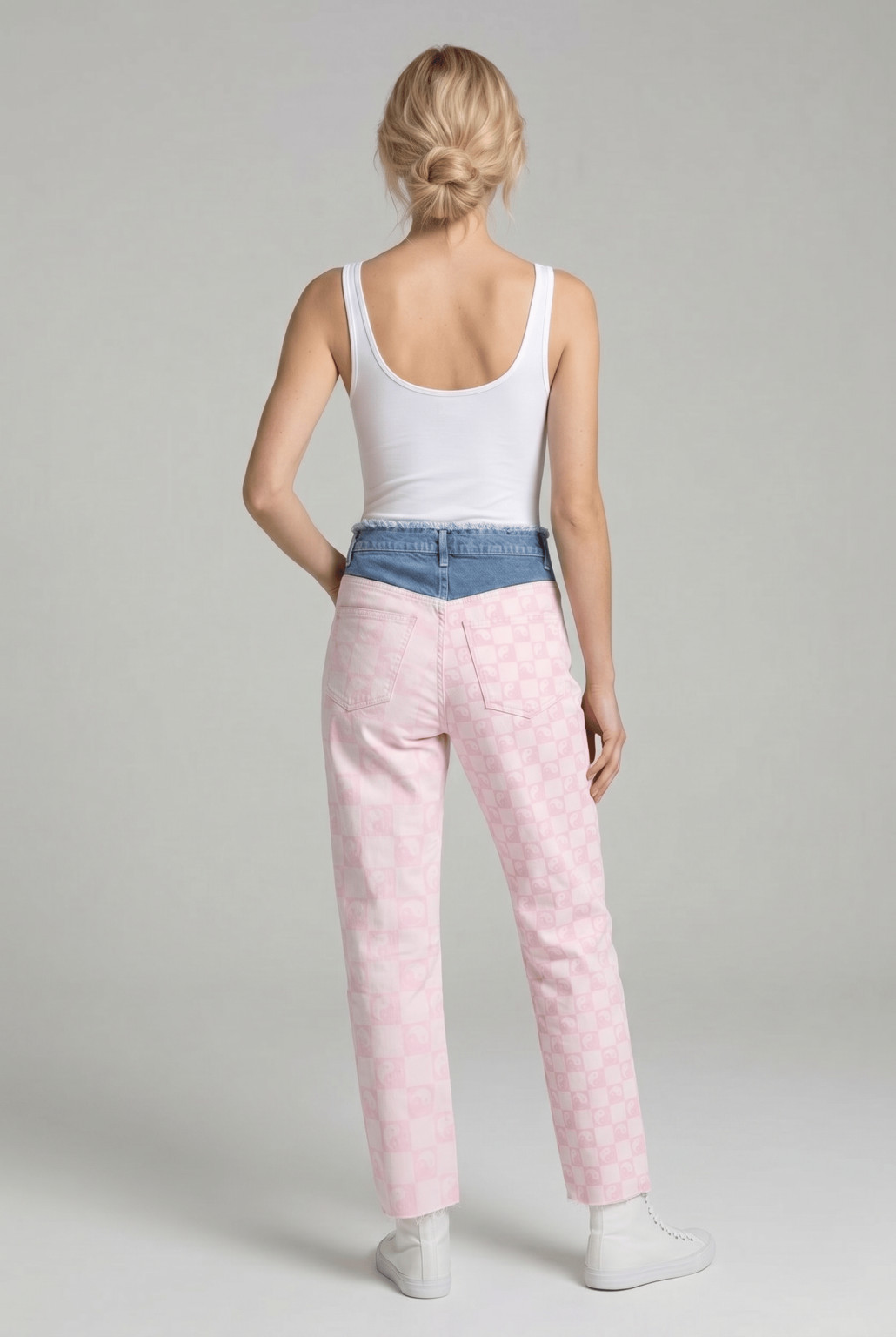 spodnie jeans wzór