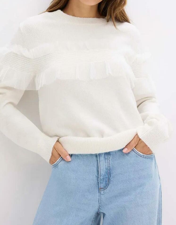 SWETER BIAŁY DAMSKI