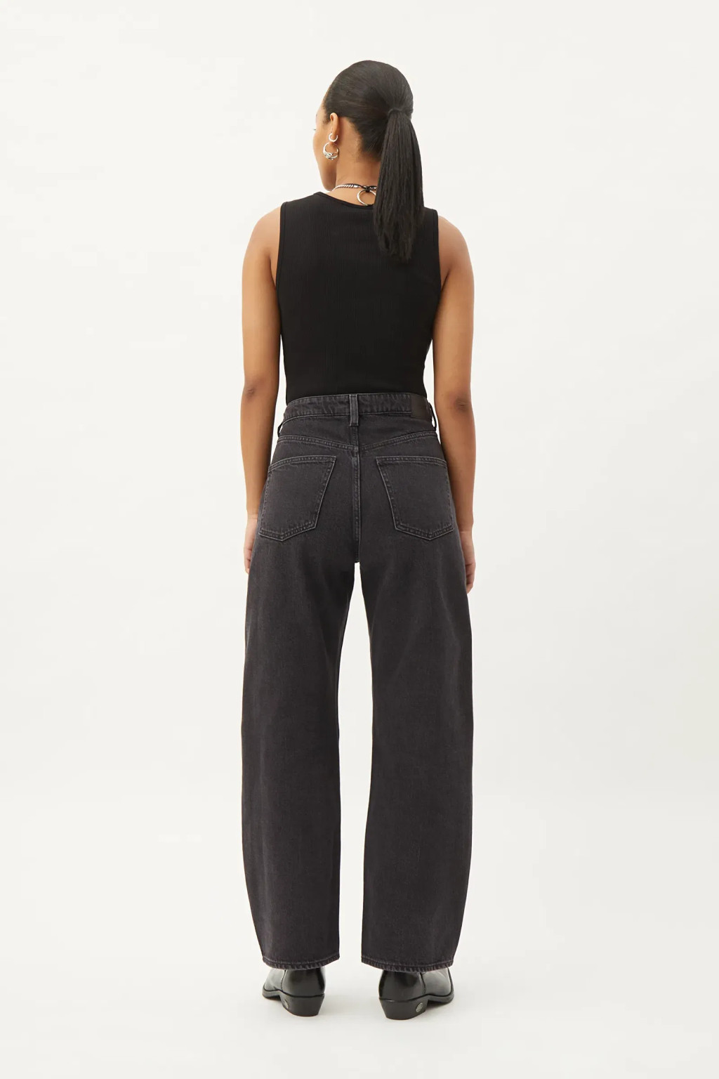 CZARNE SPODNIE JEANS