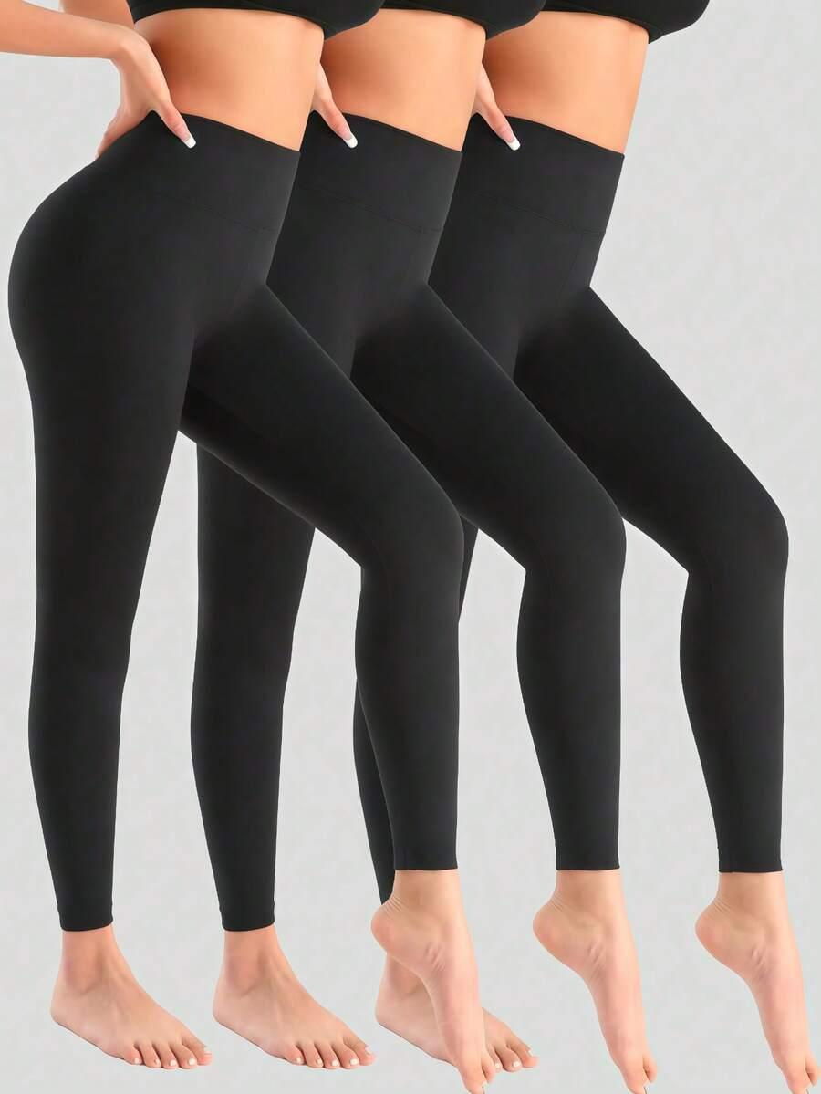 CZARNE LEGGINSY 3-PACK