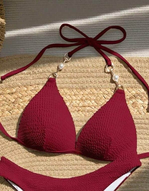 Bordowa góra od bikini