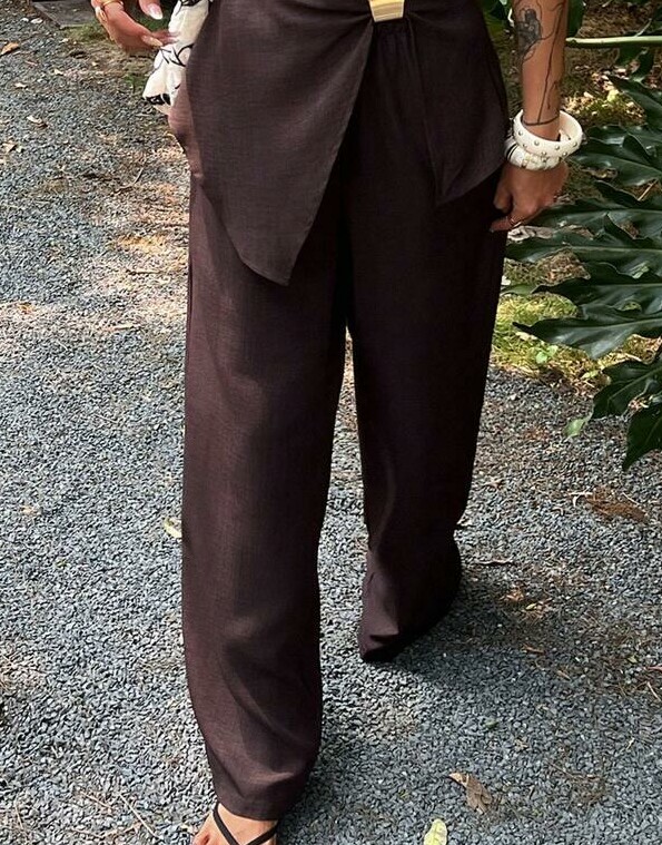 BRĄZOWE SPODNIE CASUAL