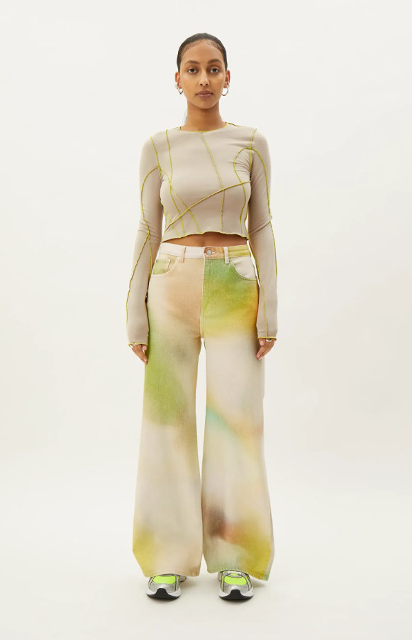 SPODNIE JEANS print