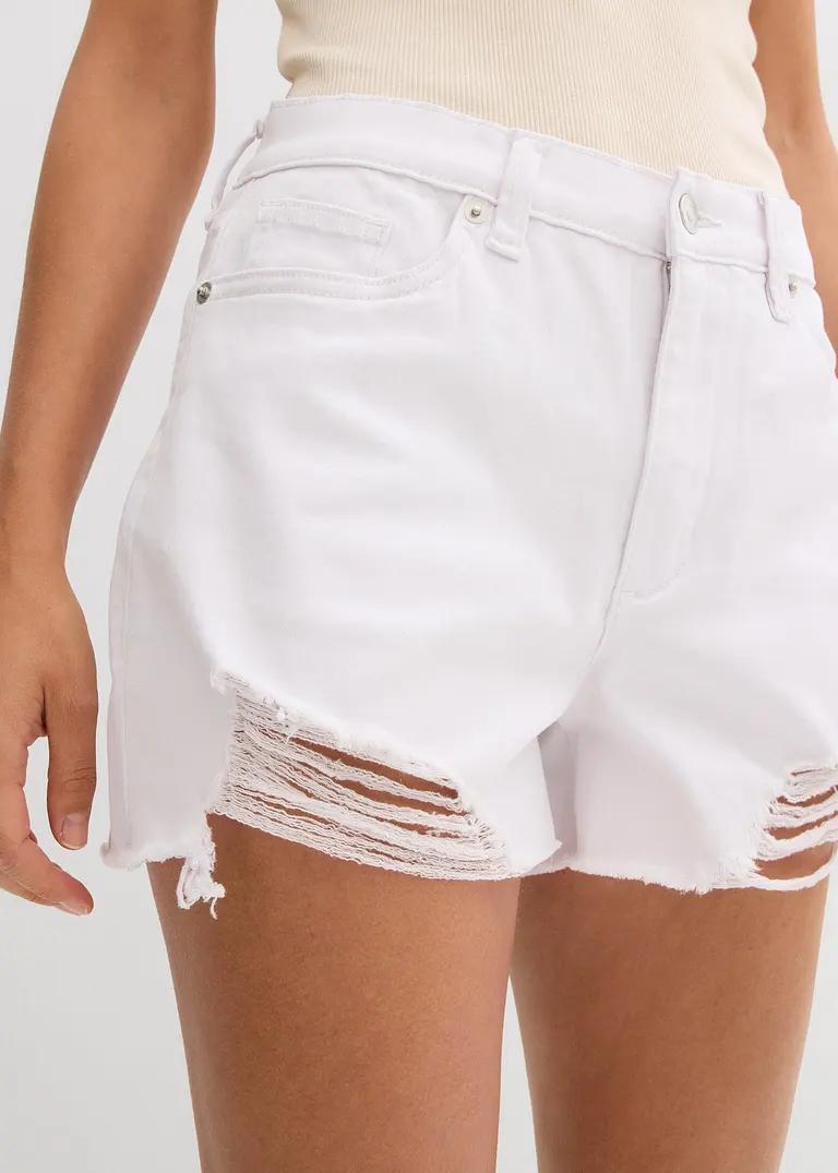 BIAŁE SPODenki JEANS
