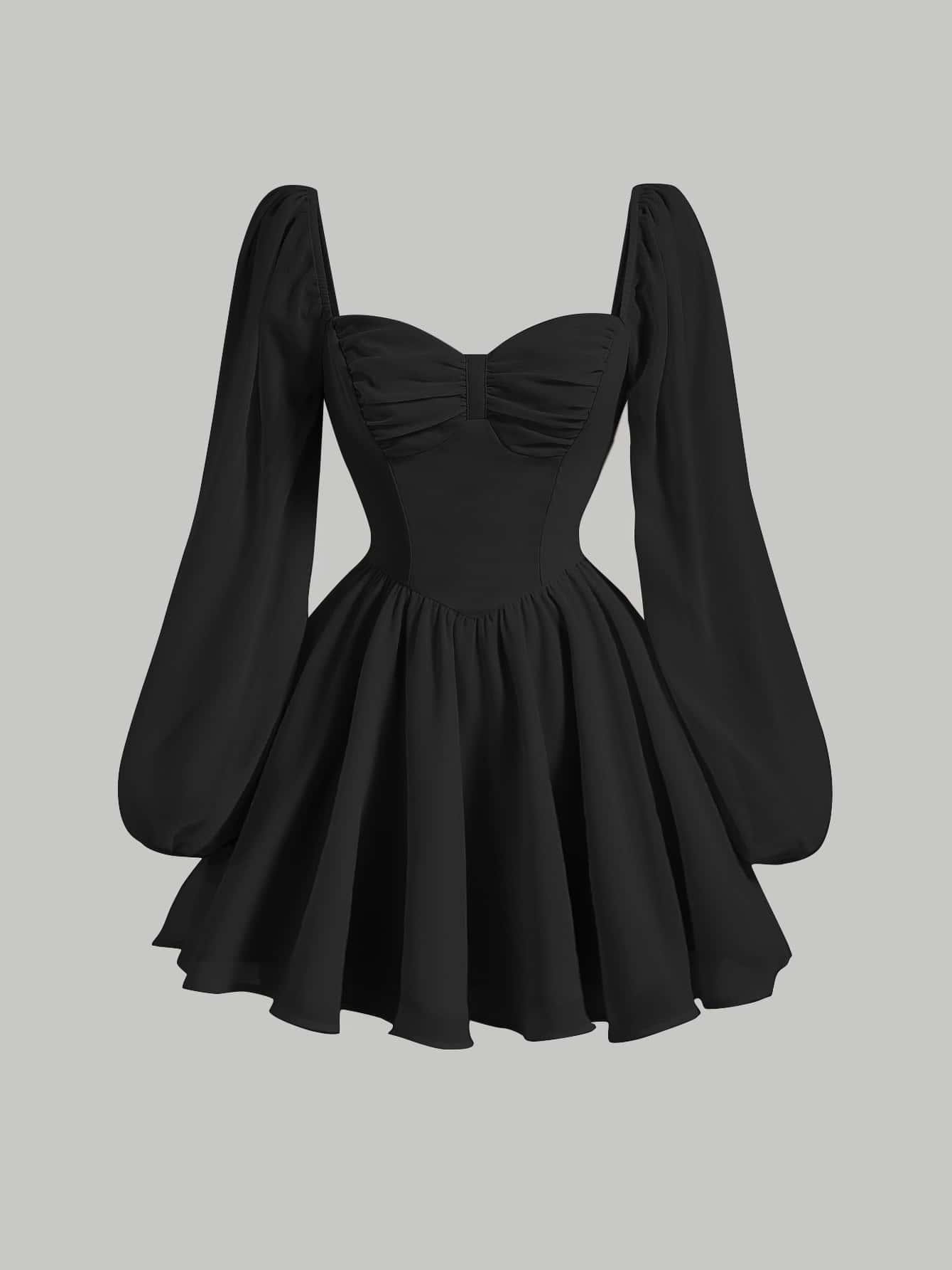 CZARNA MINI SUKIENKA 