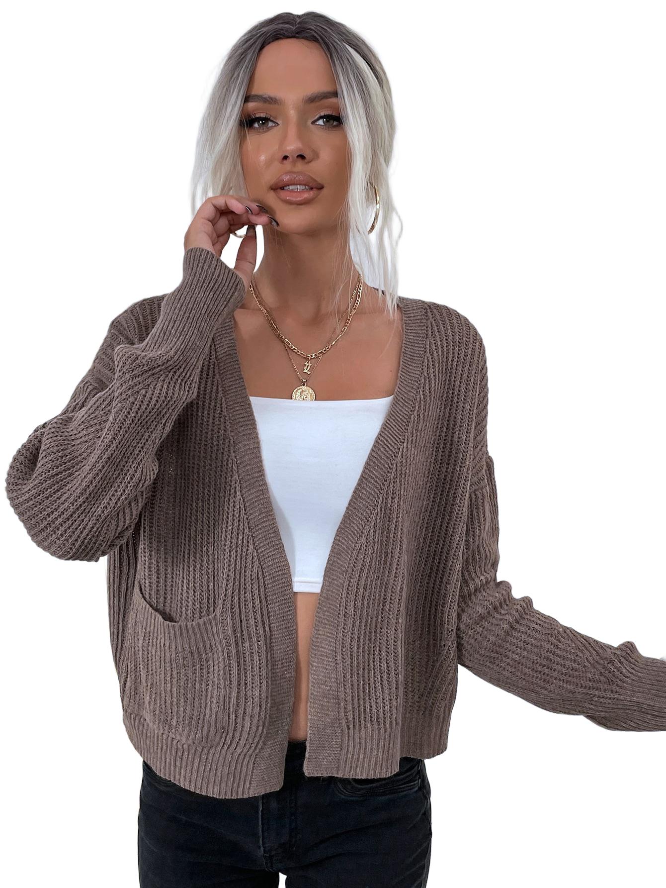 ROZPINANY SWETER W PRĄŻEK