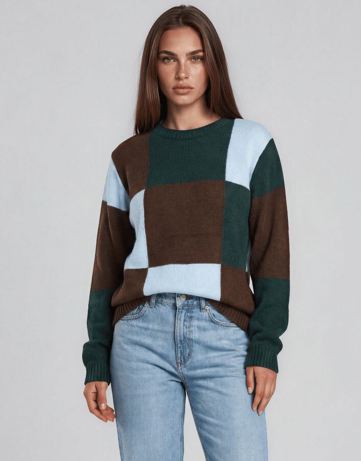 sweter wzór kontrast
