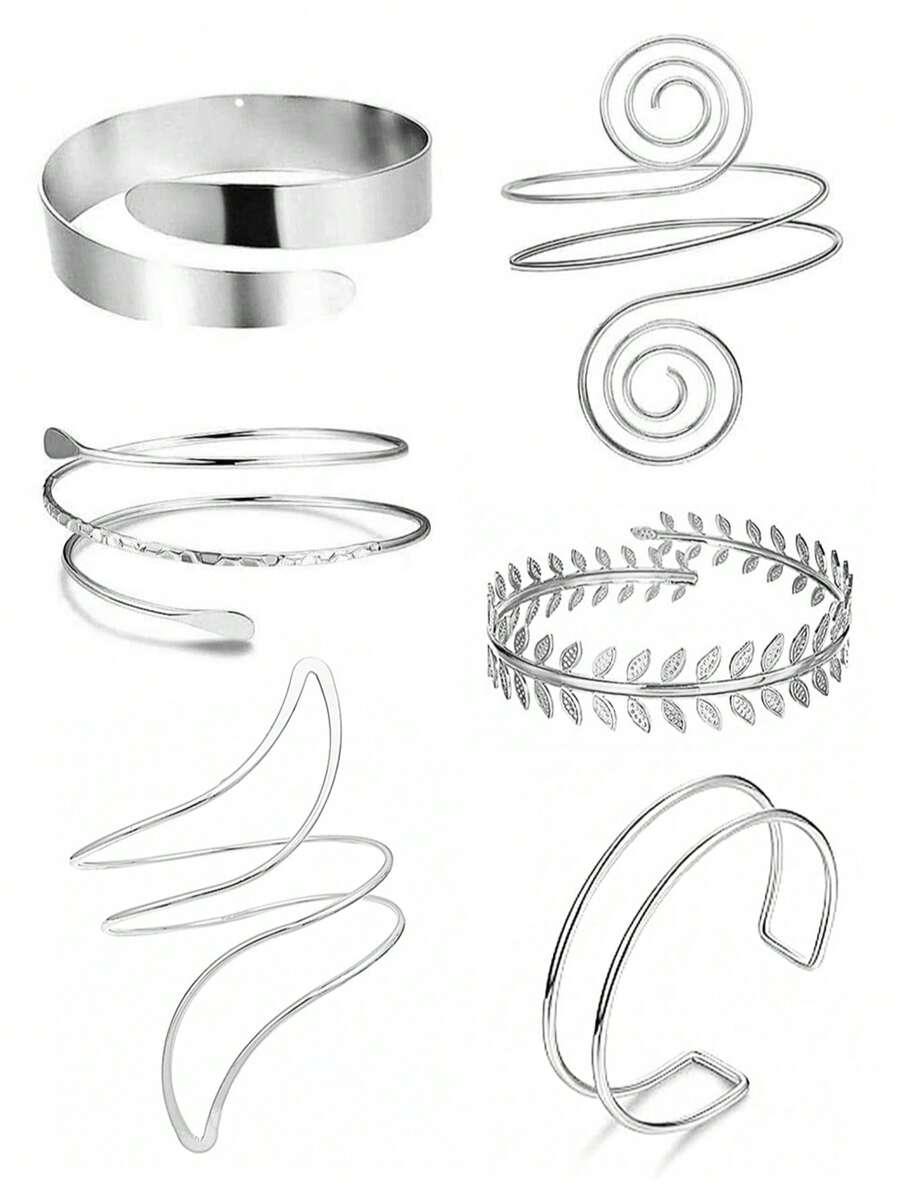 srebrne bransoletki 6-pack