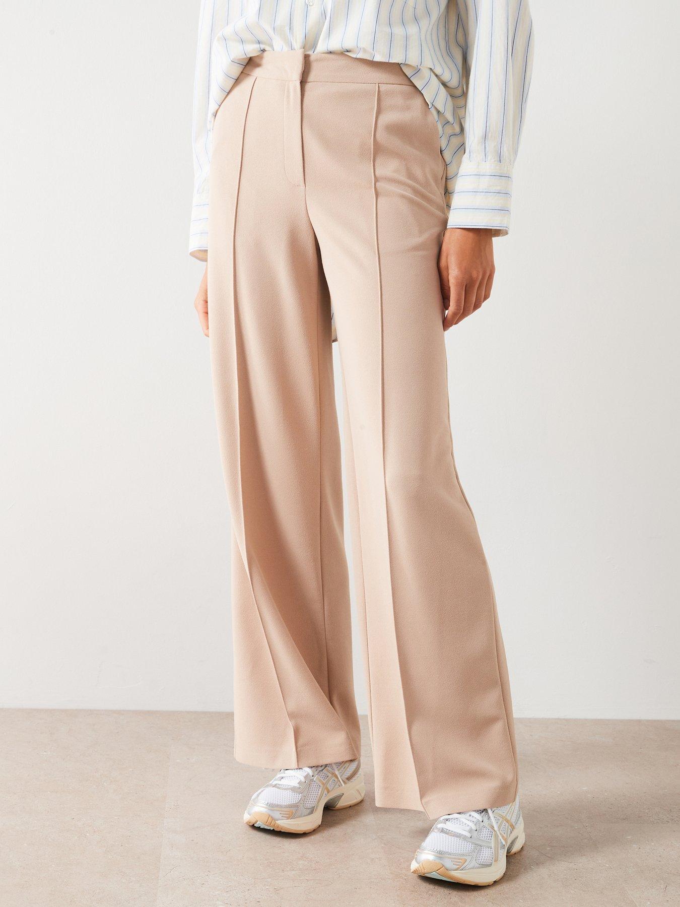 V BY VERY SPODNIE TWILLOWE WIDE LEG