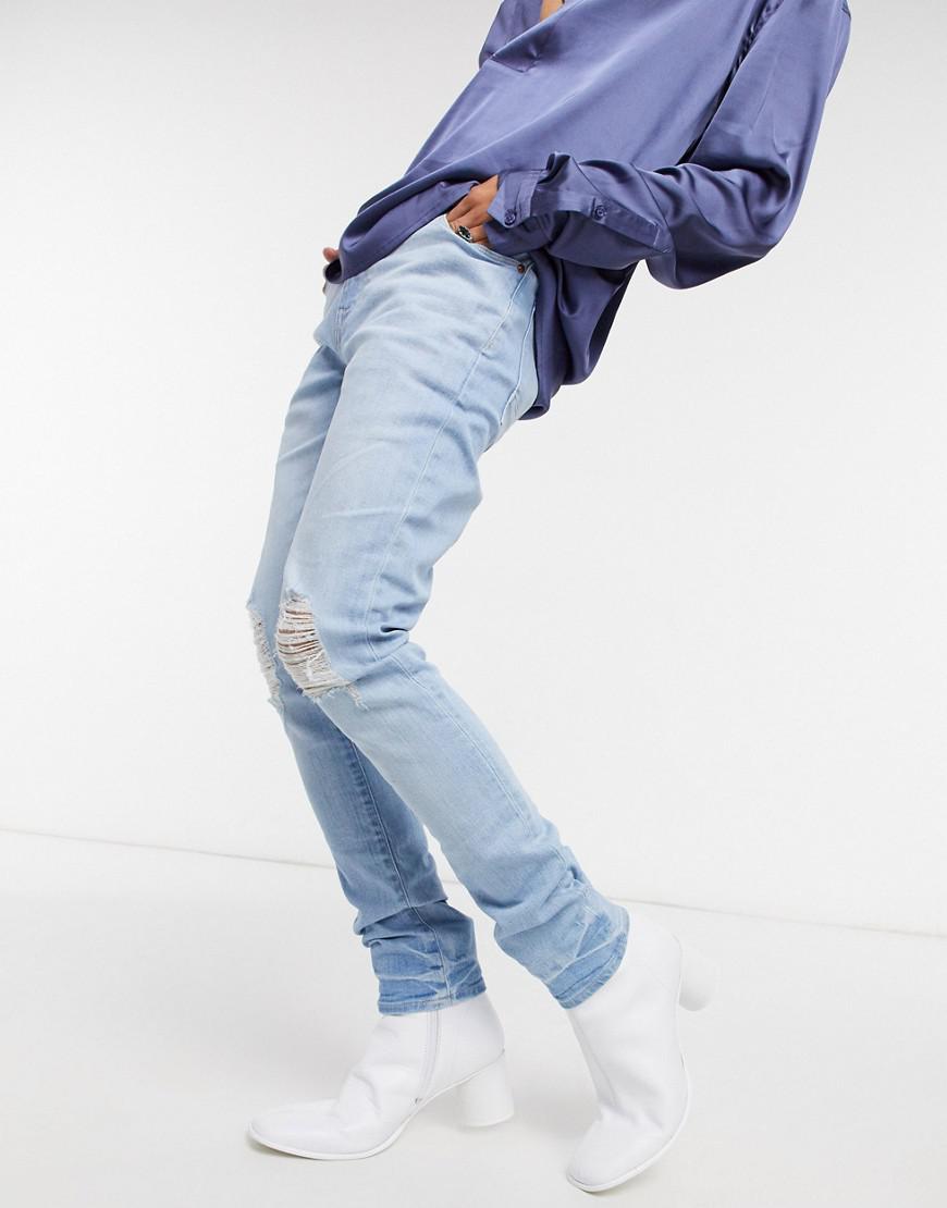 SPODNIE JEANS PRZETARCIA
