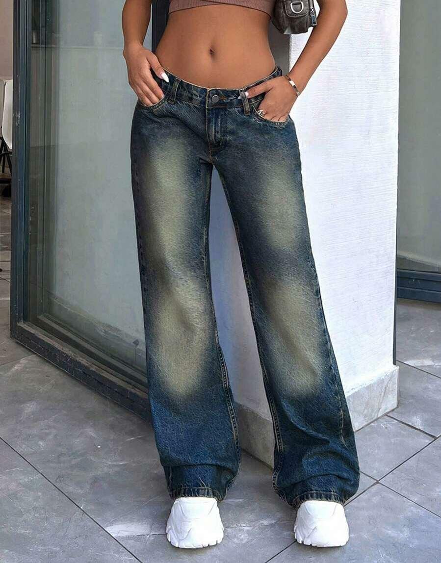 SPODNIE Z NISKIM STANEM vintage JEANS