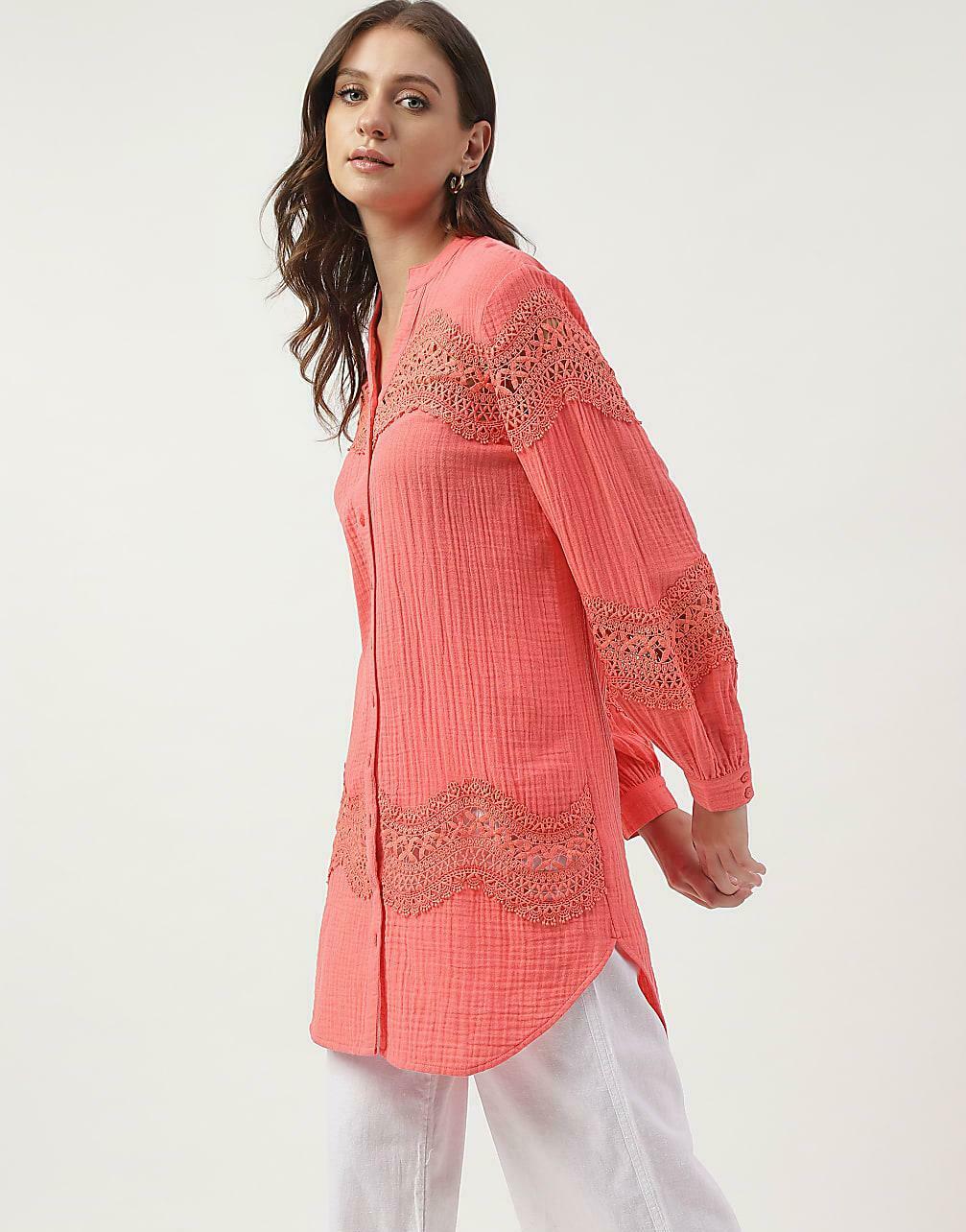 BLUZKA V-NECK GUZIKI TEKSTURA T43-4556K-CJ