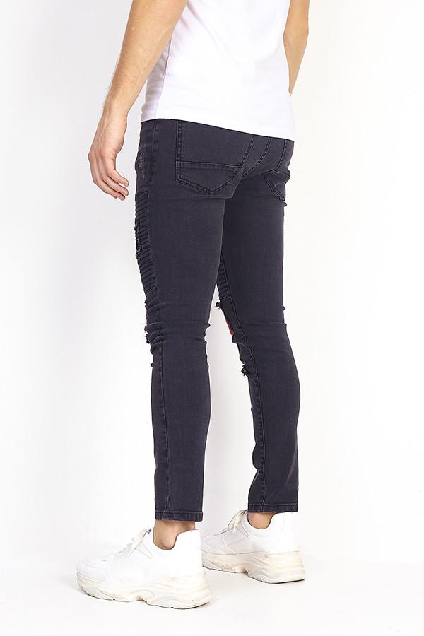 SPODNIE JEANS WSTAWKI