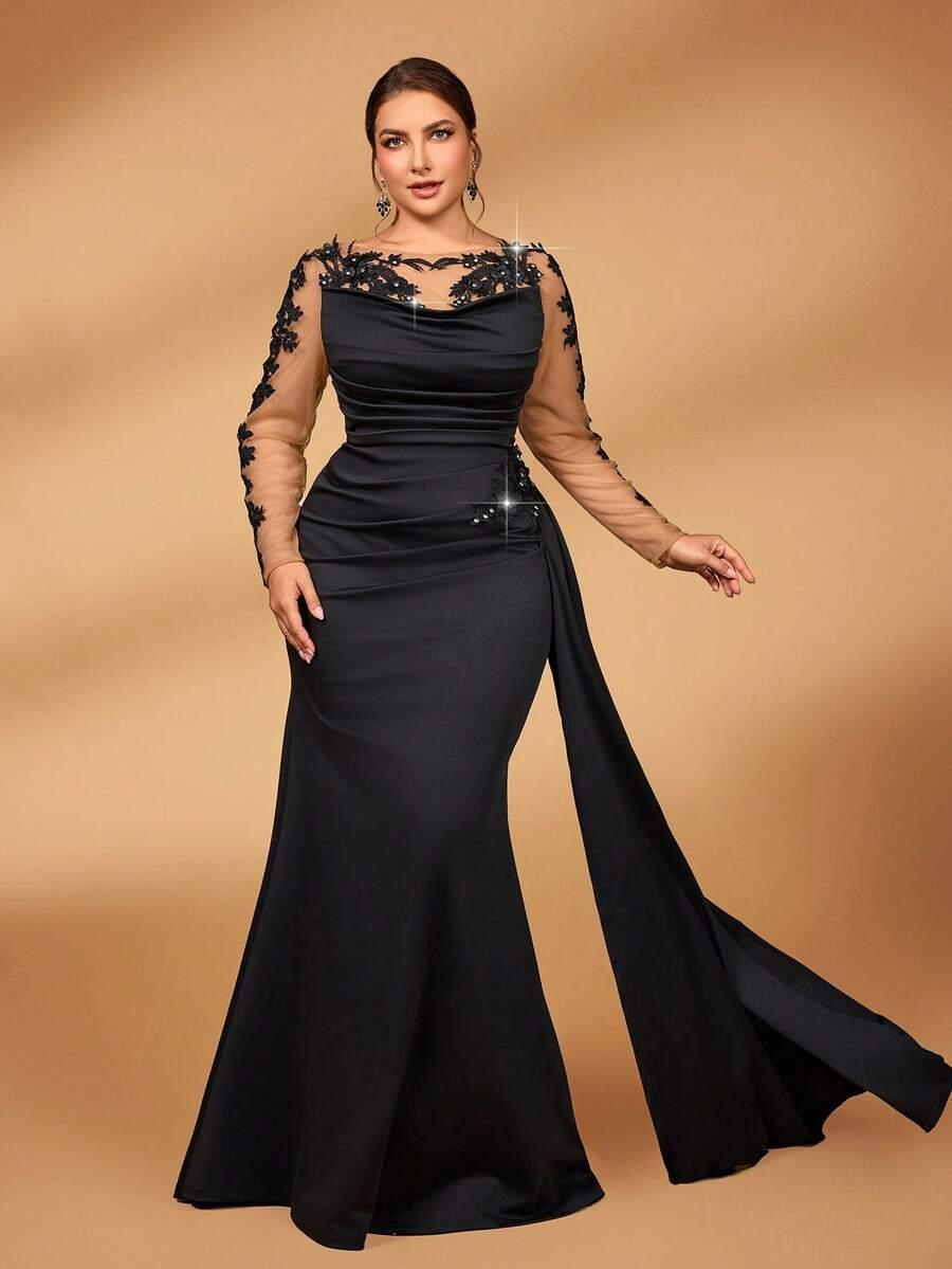 CZARNA MAXI SUKIENKA
