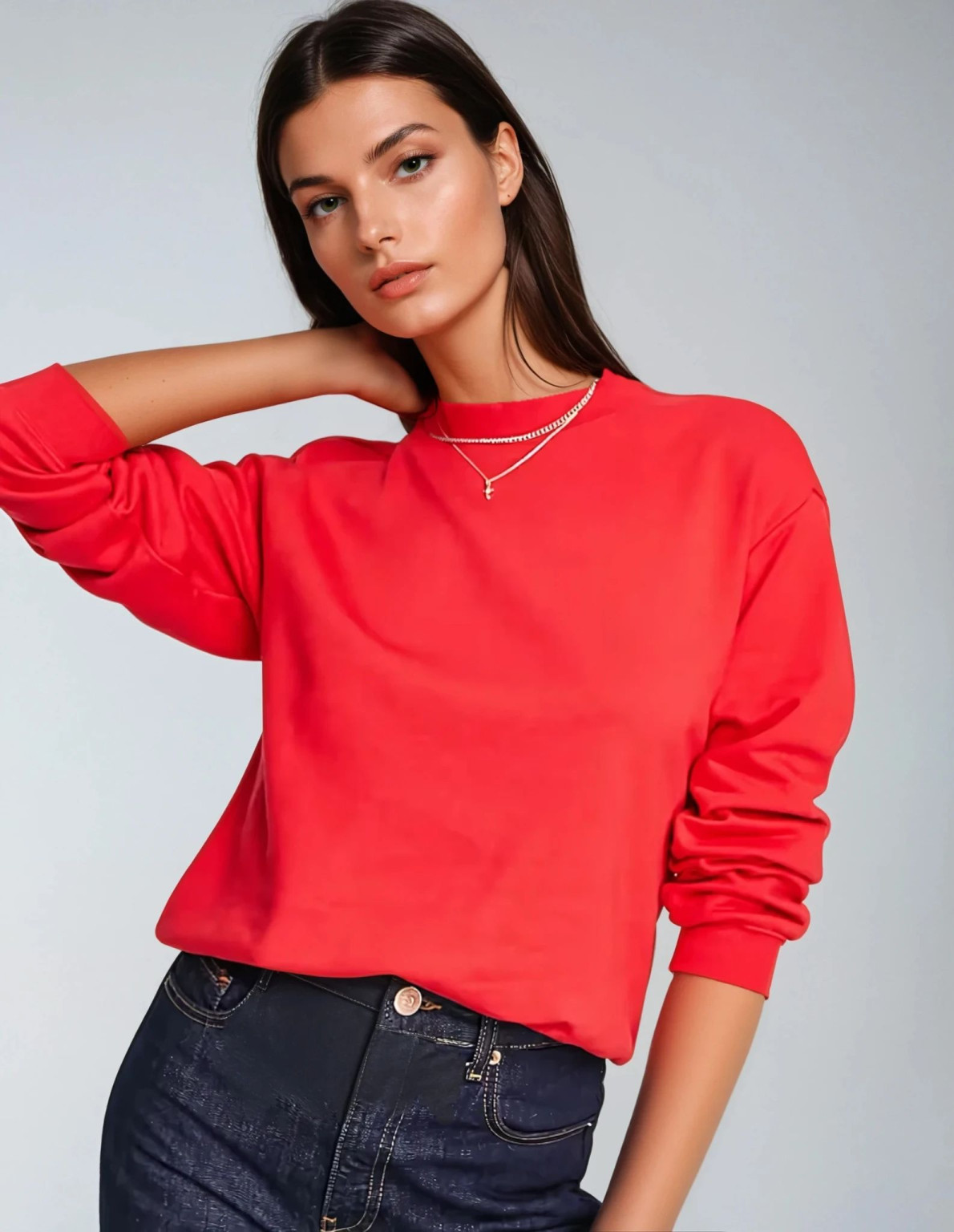 klasyczna czerwona bluza