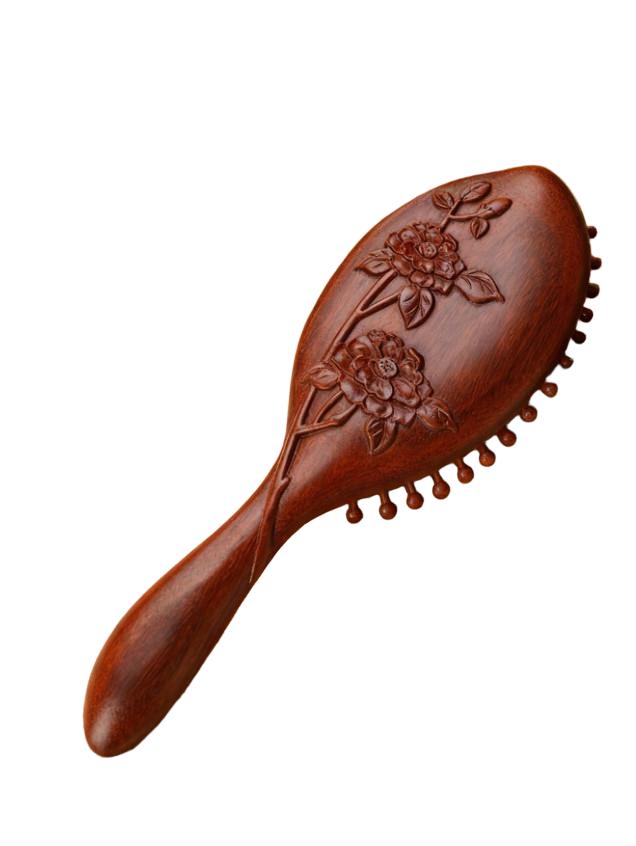 brązowa szczotka do włosów 