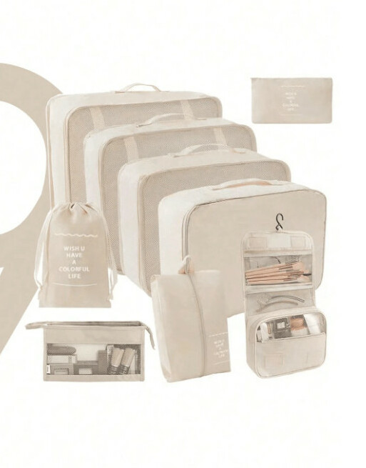 beżowe organizery 8-pack