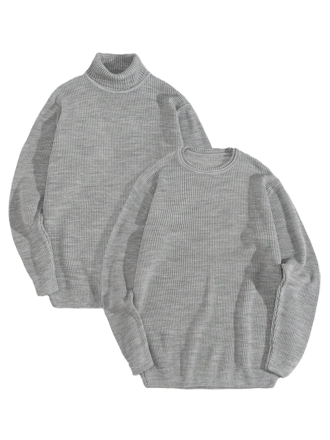 SWETER MĘSKI SZARY 2SZT