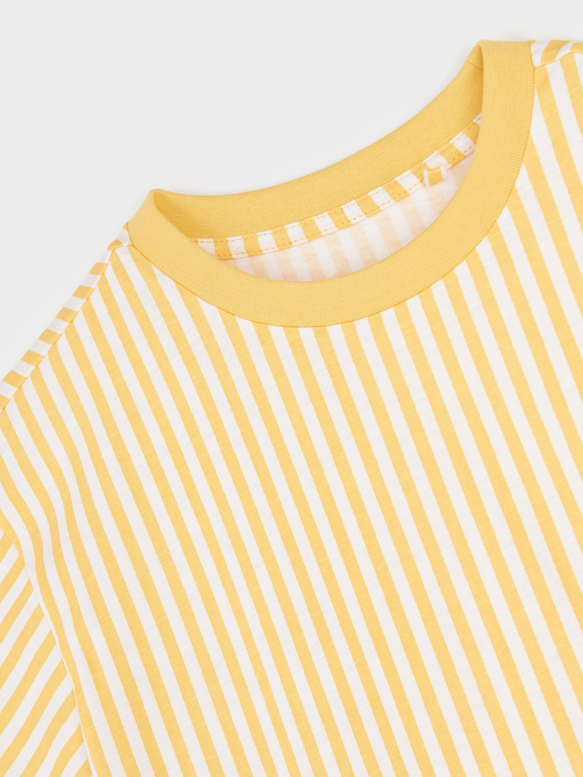 ŻÓŁTY T-SHIRT WZÓR PASKI