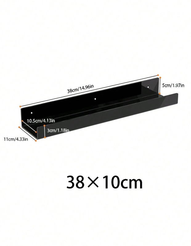 czarna półka ścienna