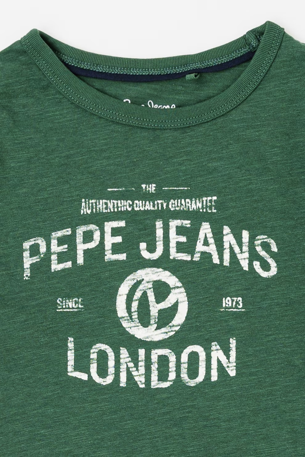 zielona koszulka z długim rękawem print logo