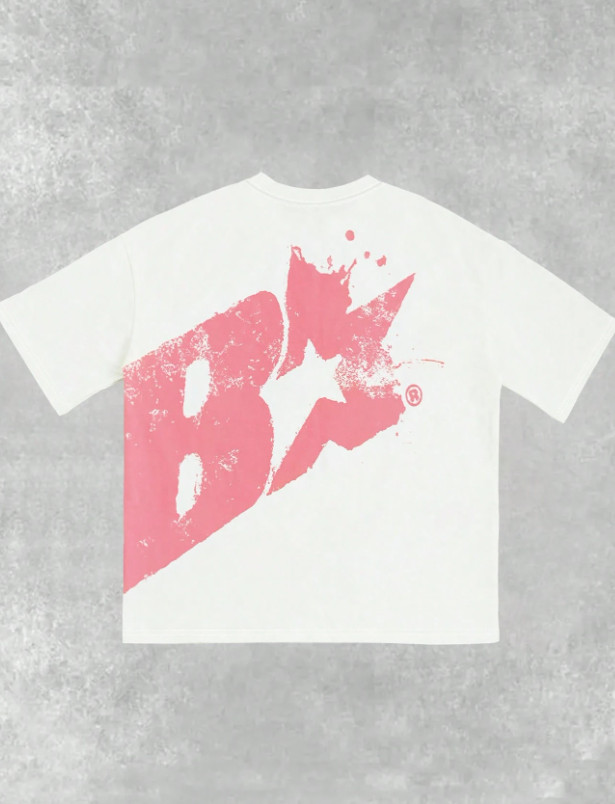 BIAŁY T-SHIRT NADRUK