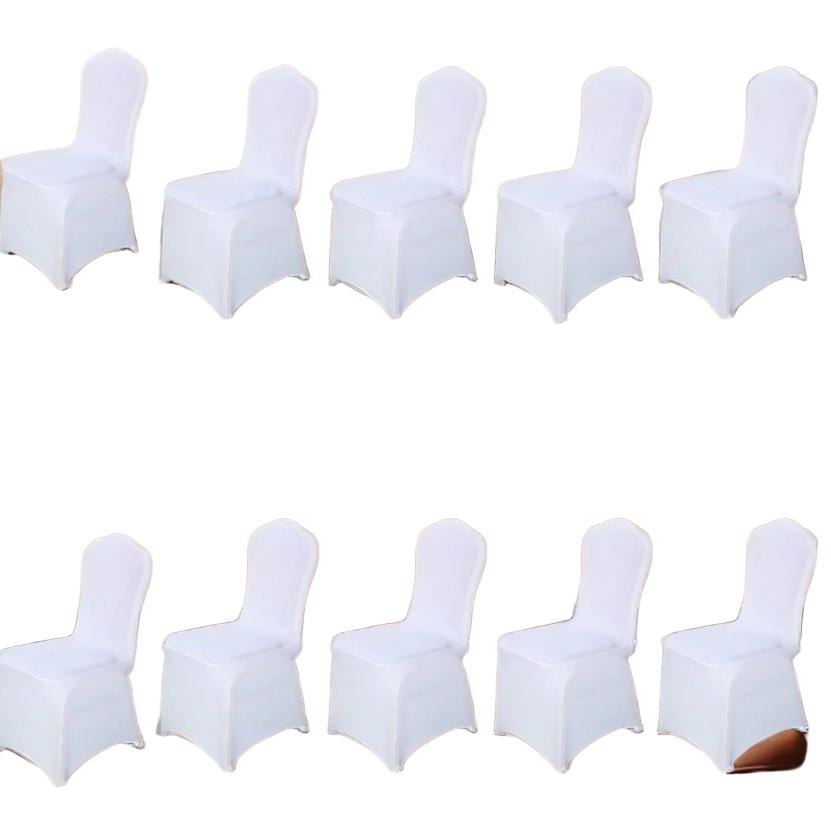 BIAŁE POKROWCE NA KRZESŁA 10-PACK