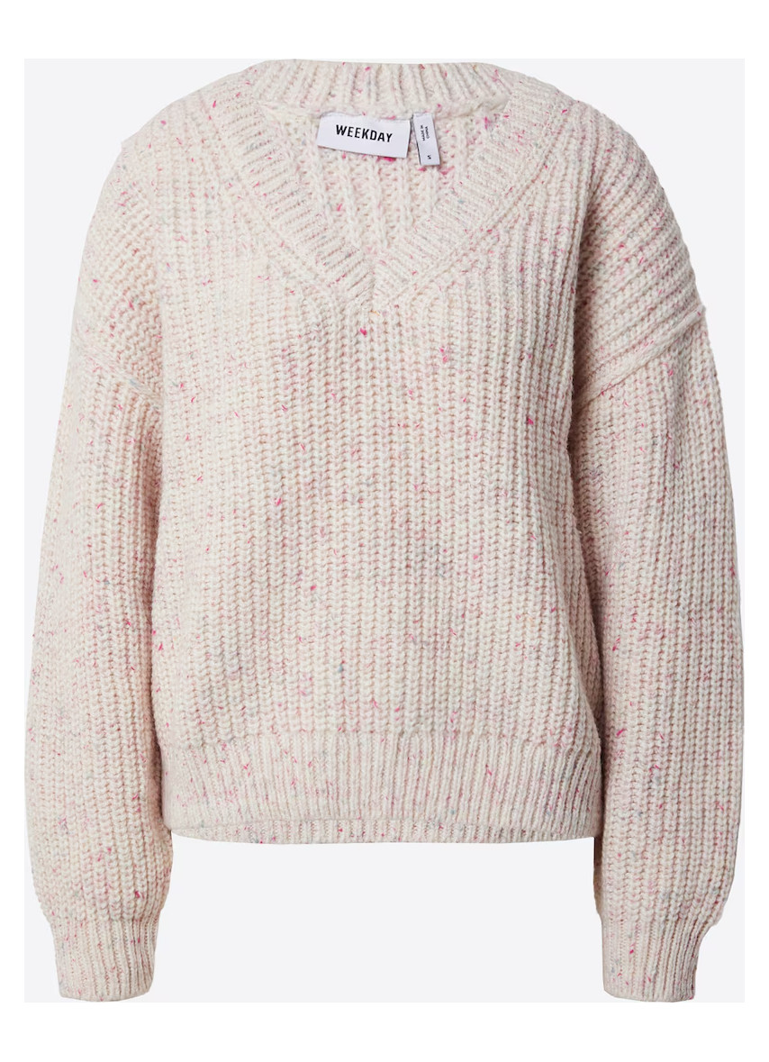 SWETER WEŁNA V-NECK
