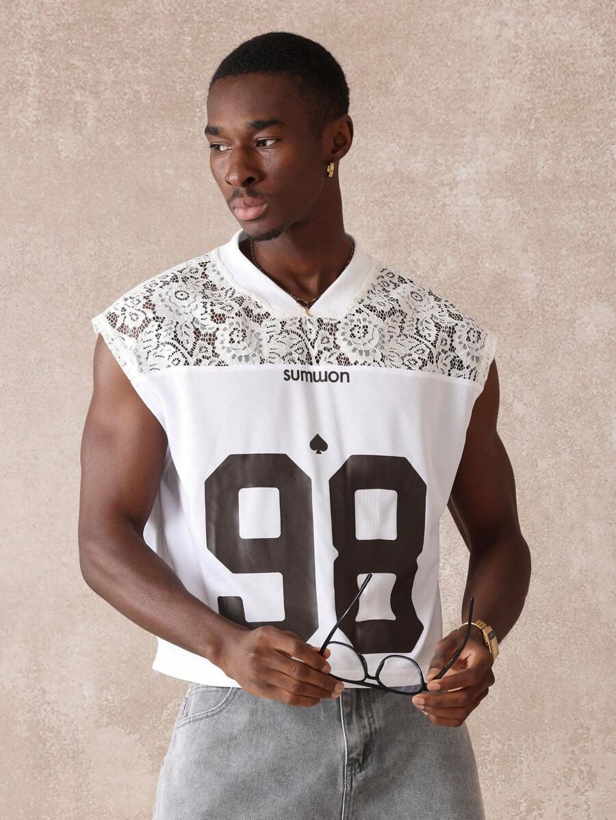 t-shirt koronka print