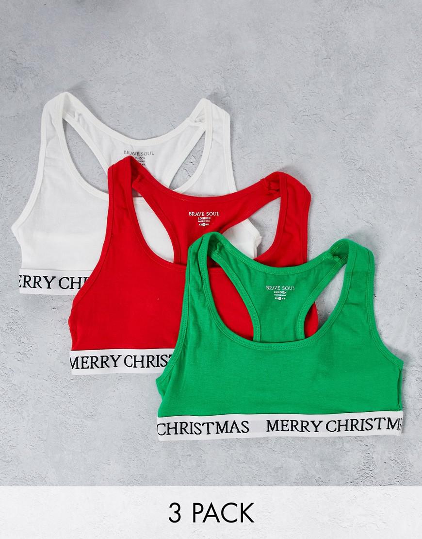 BIUSTONOSZ TOP MERRY CHRISTMAS 3-PACK 