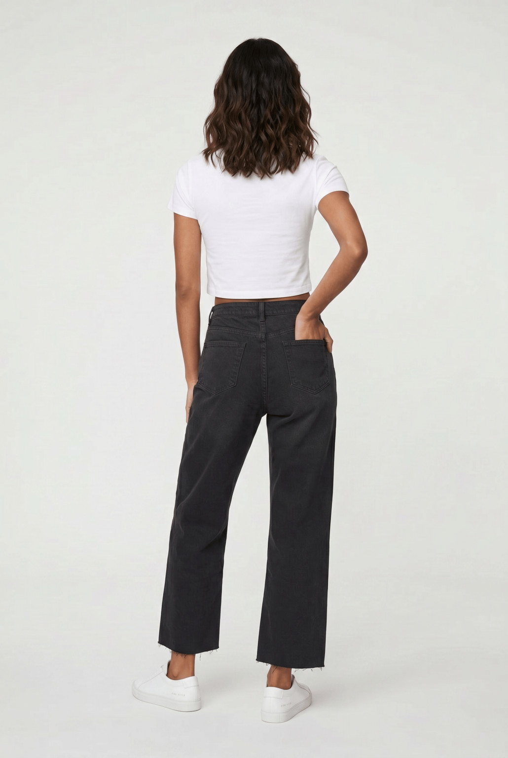 CZARNE PROSTE SPODNIE JEANS