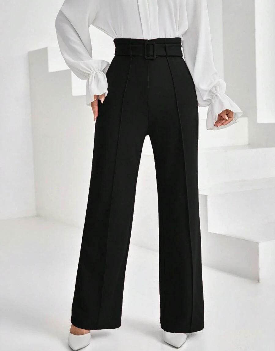 CZARNE ELEGANCKIE SPODNIE