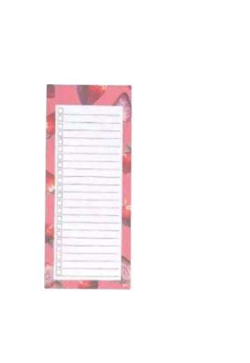 magnetyczny notes na lodówkę wzór truskawki